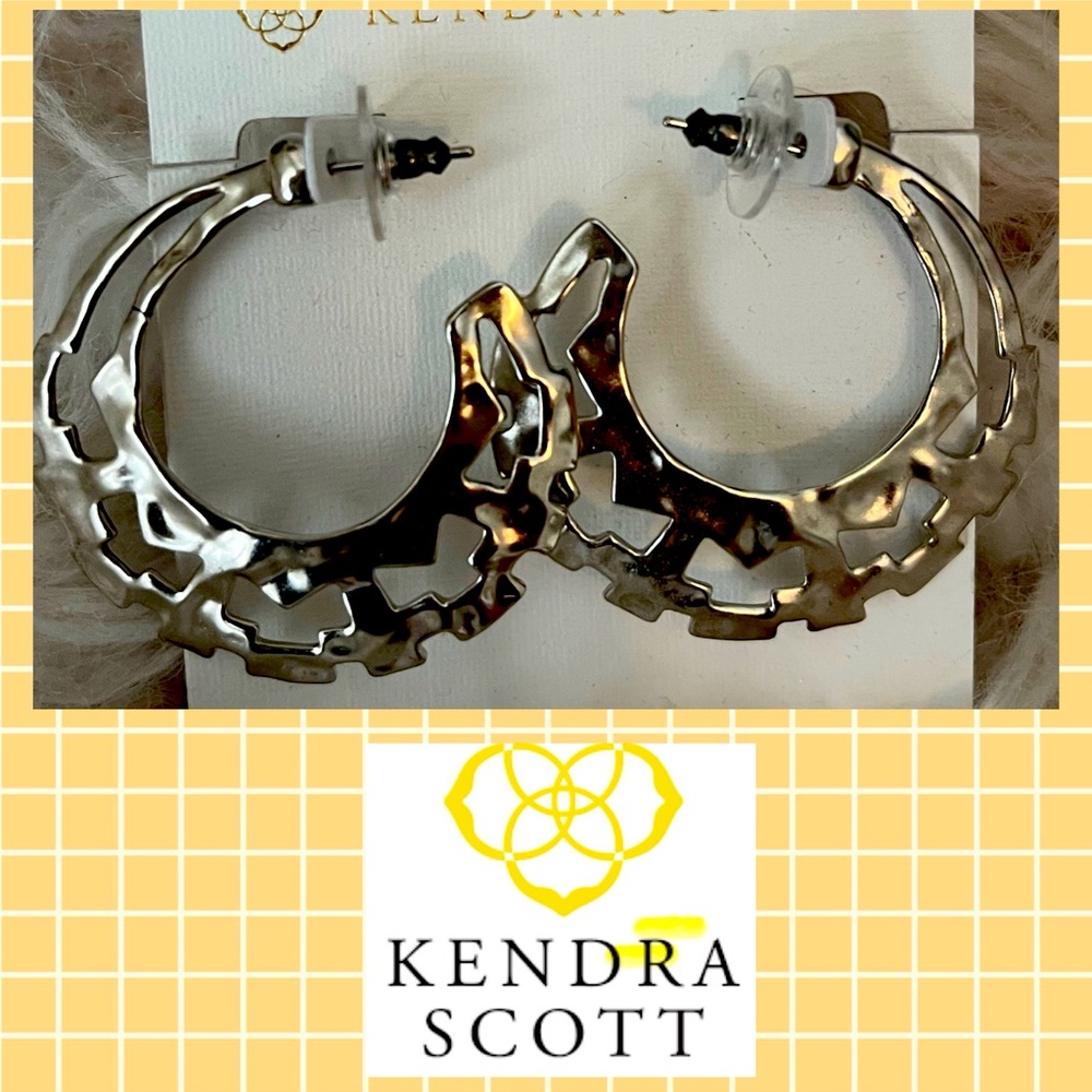 💖Kendra Scott Shiva hoop earrings in Vintage Silver💖